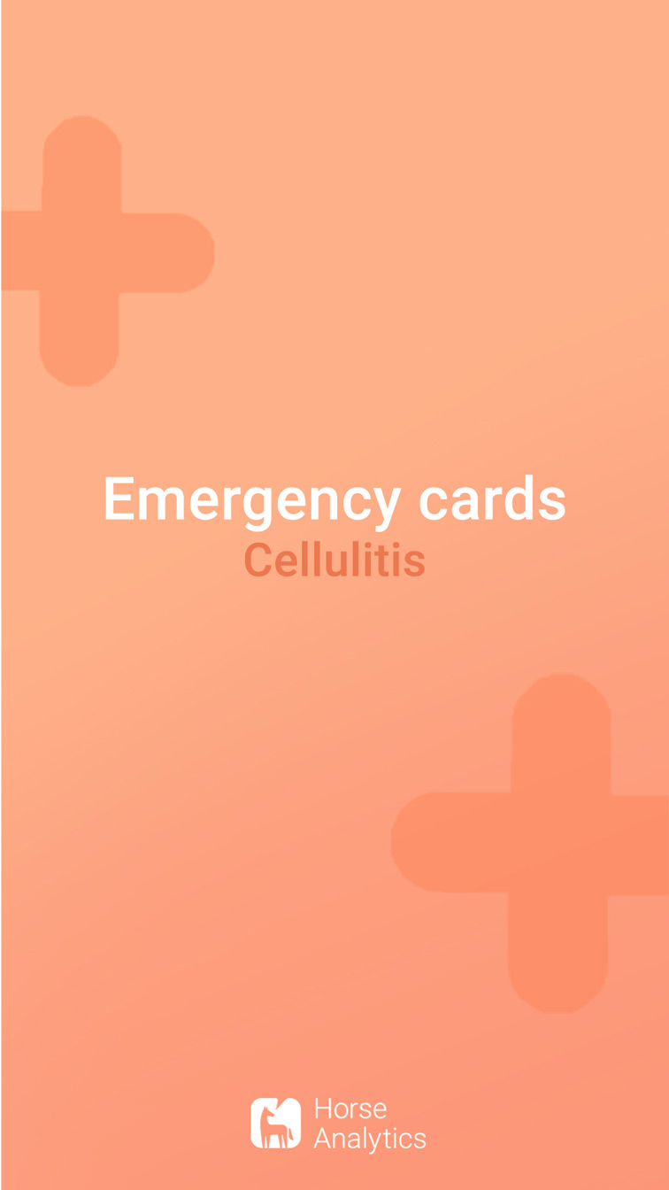 Emergency card shot, phlegmone, emergency cellulitis, shot in horse