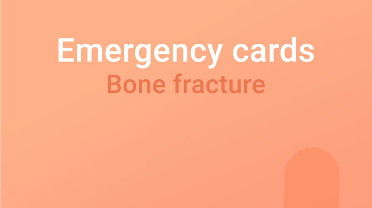 Emergency card bone fracture, bone fracture in horse, emergency bone fracture