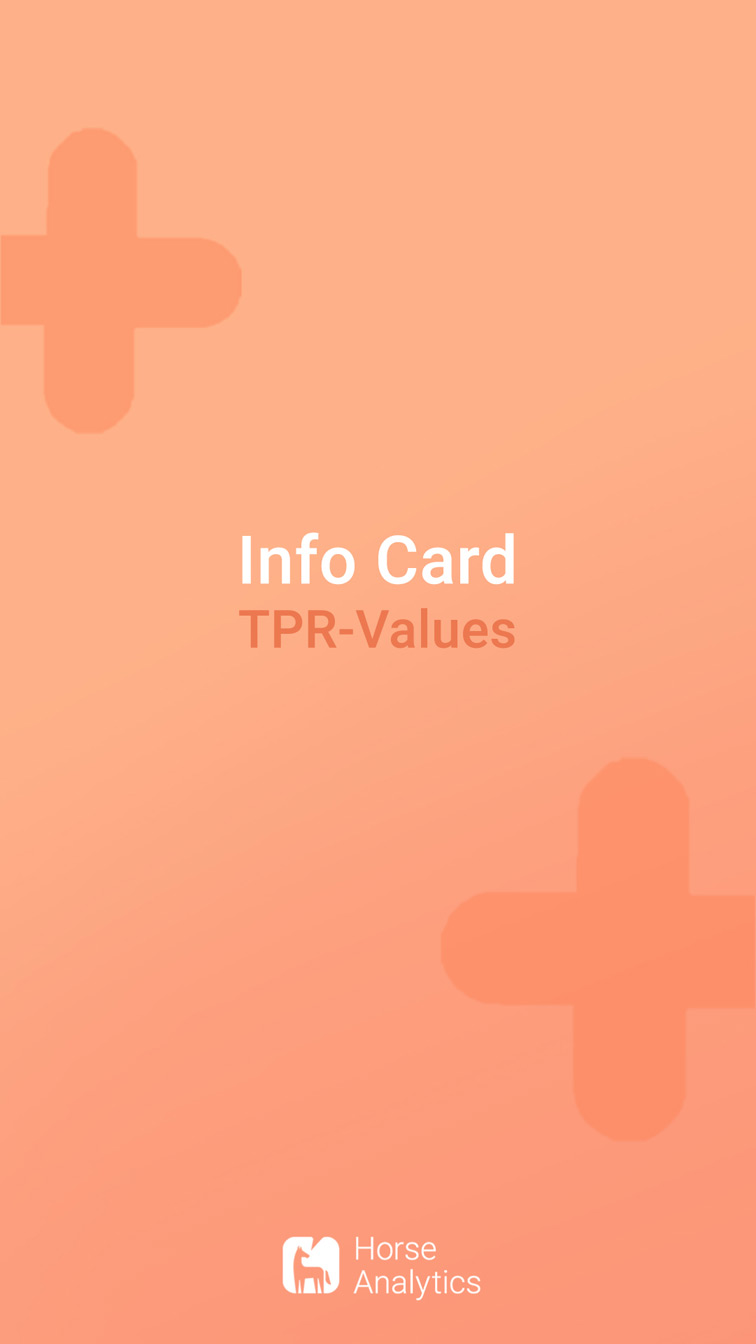 Info card TPR values, TPR values horse